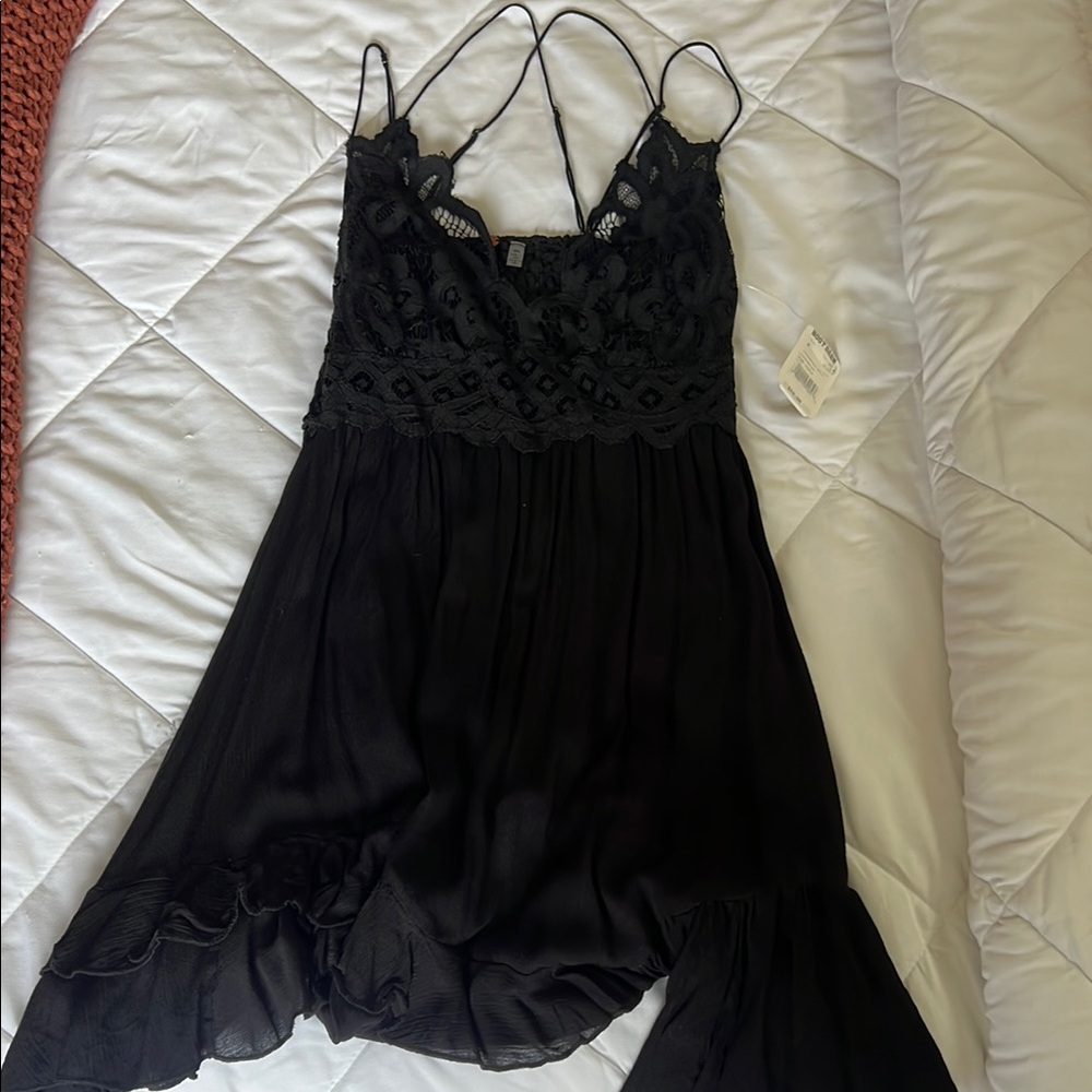 Free People Black Lace Dress
